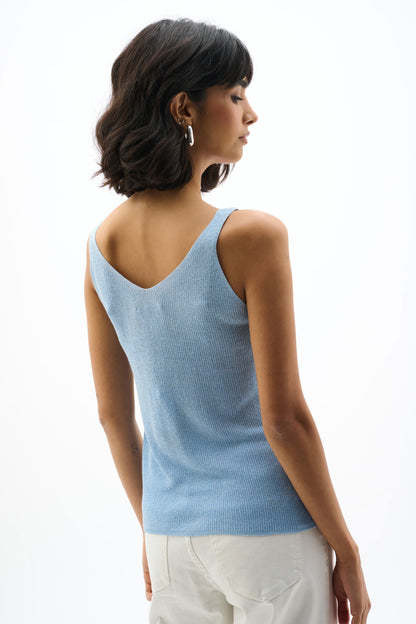 Metallic Knitted Camisole with Rhinestones (available in other colours) - Lucindas on-line