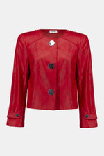Load image into Gallery viewer, Foiled Faux Suede Boxy Jacket 252918
