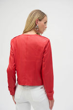 Load image into Gallery viewer, Foiled Faux Suede Boxy Jacket 252918
