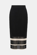 Load image into Gallery viewer, Open Stitch Knit Stripe Skirt 252923
