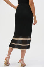 Load image into Gallery viewer, Open Stitch Knit Stripe Skirt 252923
