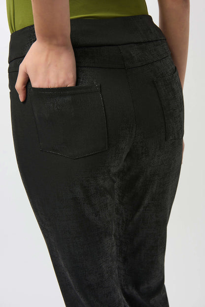 Joseph Ribkoff Luxe Textured Black Trousers Lucindas