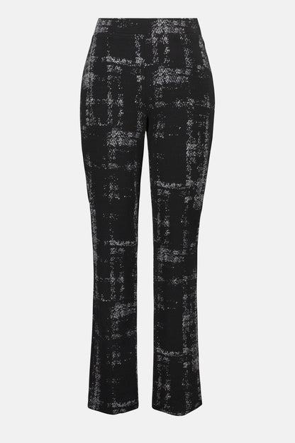 Plaid Print Pull-On Trousers