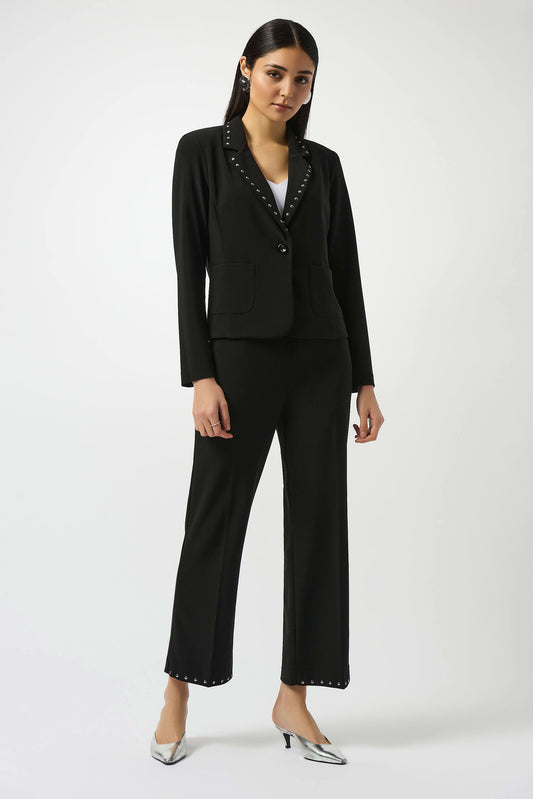 Jospeh Ribkoff Black Single Breasted  Blazer With Studs 253195