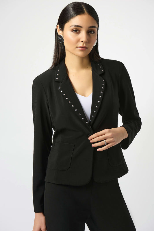Jospeh Ribkoff Black Single Breasted  Blazer With Studs 253195