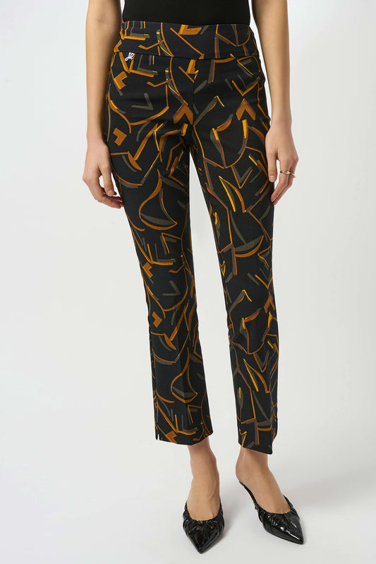 Joseph Ribkoff Millennium Print Straight Leg Pull-On Pants 
