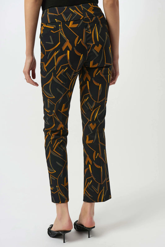 Joseph Ribkoff Millennium Print Straight Leg Pull-On Pants