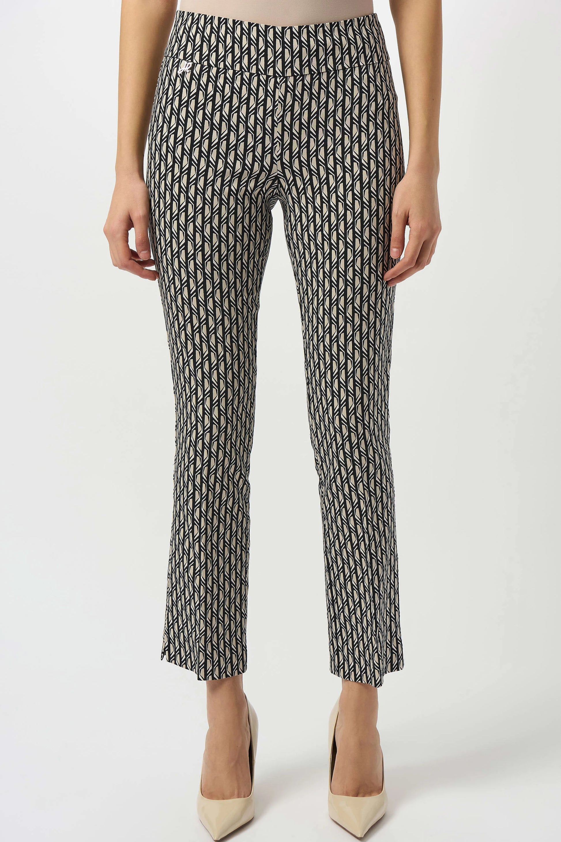 Joseph Ribkoff Moonstone Print Straight Leg Pull-On Pants 