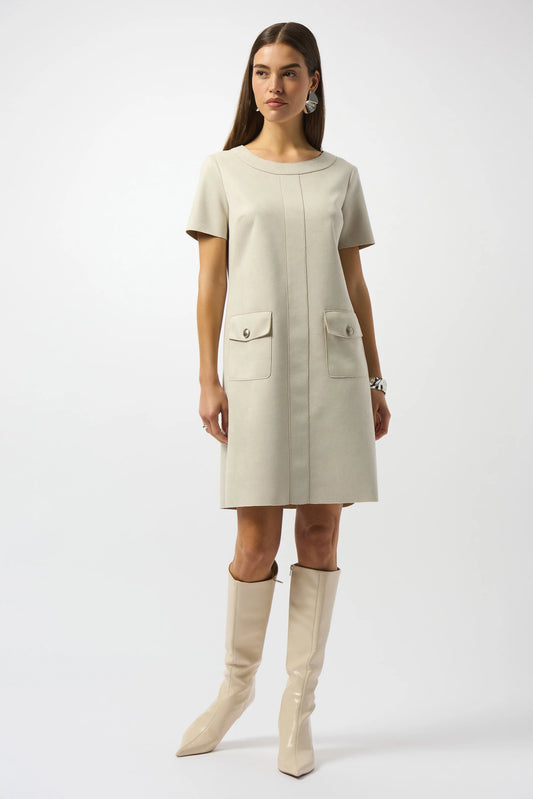 Scuba Suede Shift Dress