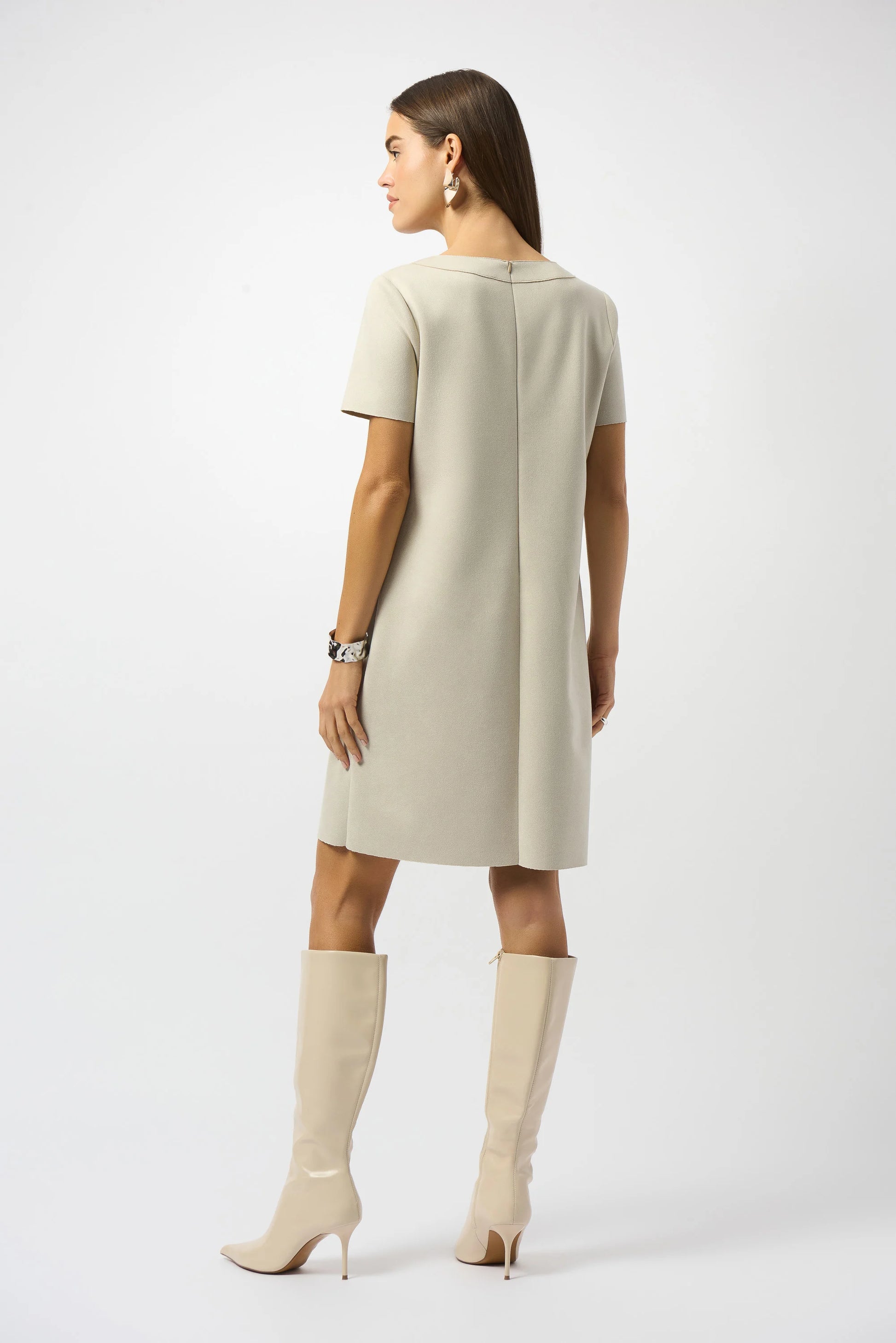 Scuba Suede Shift Dress