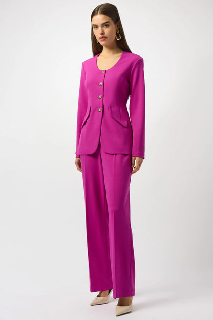Scuba Crepe Wide Leg Pull-On Pants