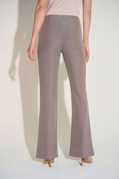 Taupe Sparkling  Flared Pull-On Trousers