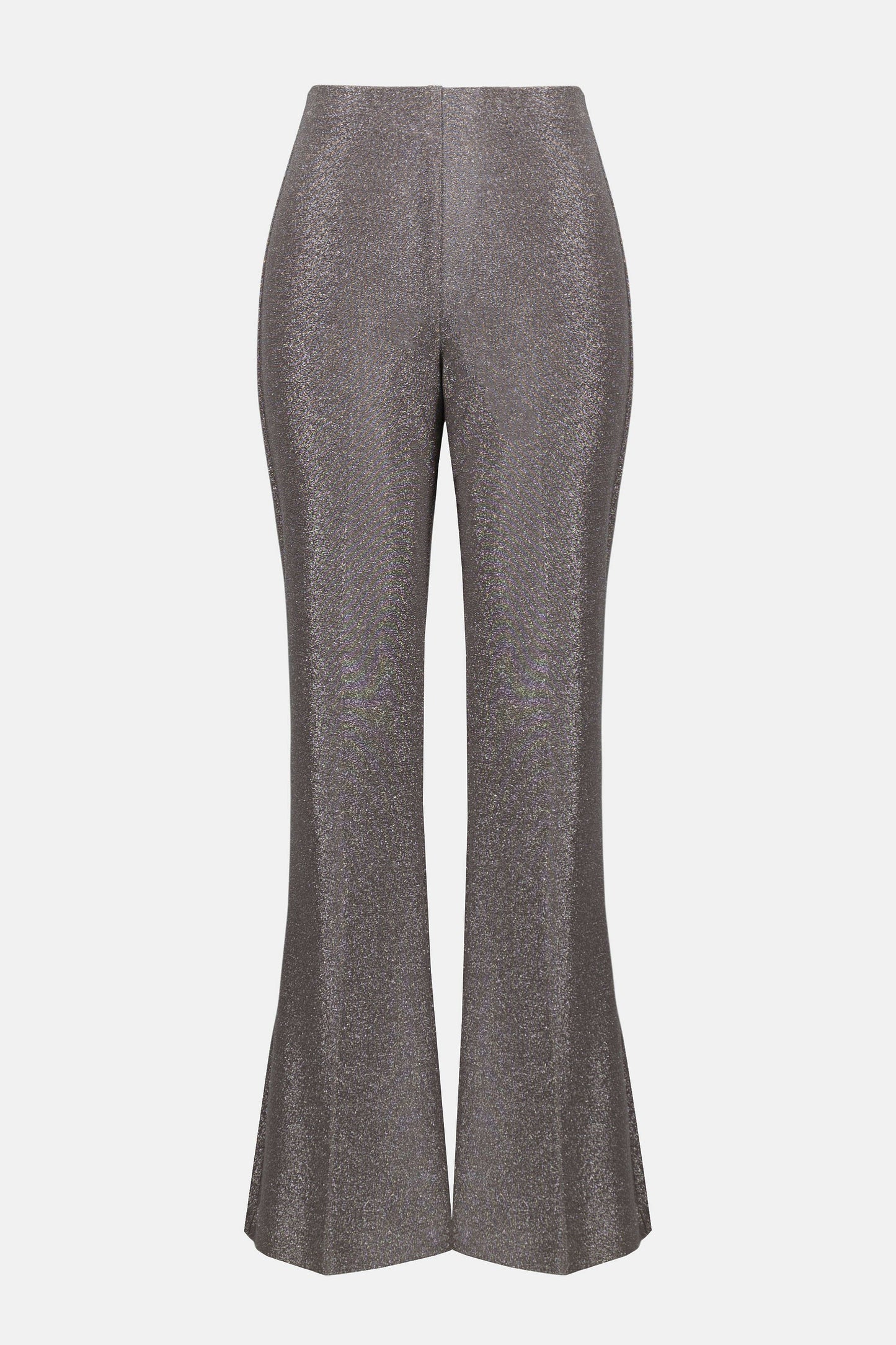 Taupe Sparkling  Flared Pull-On Trousers