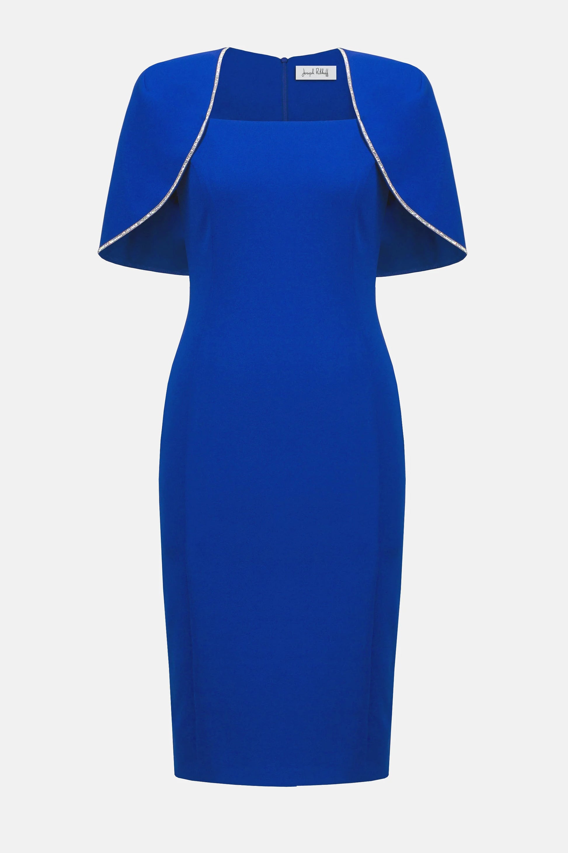 Joseph Ribkoff Scuba Crepe Sheath Dress with Cape 253724