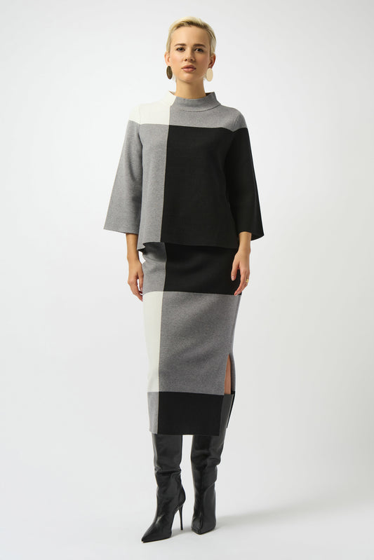 Black & Grey Colour Block Jumper