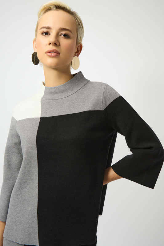 Black & Grey Colour Block Jumper