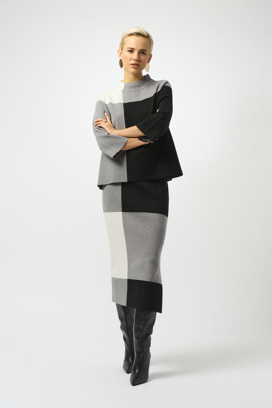 Joseph Ribkoff Colour Block Soft Knit Skirt Lucindas