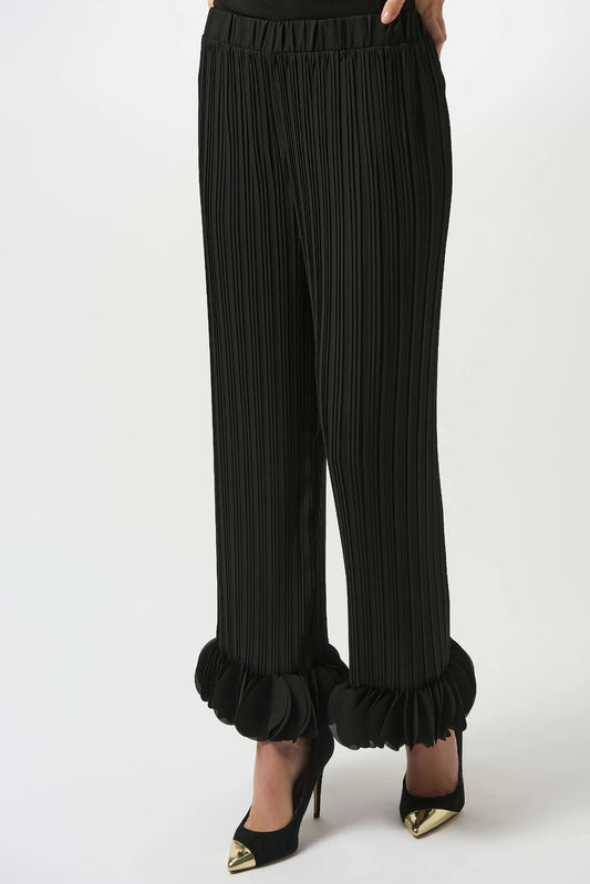 Joseph Ribkoff Georgette Wide Leg Pleated Trousers