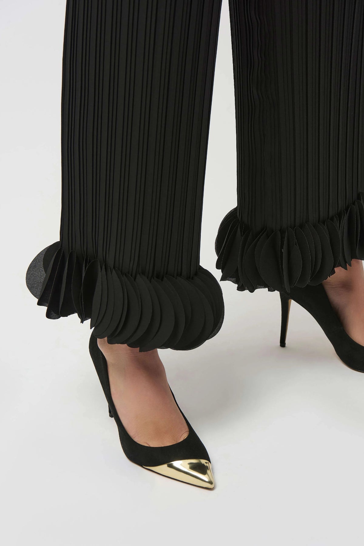 Joseph Ribkoff Georgette Wide Leg Pleated Trousers