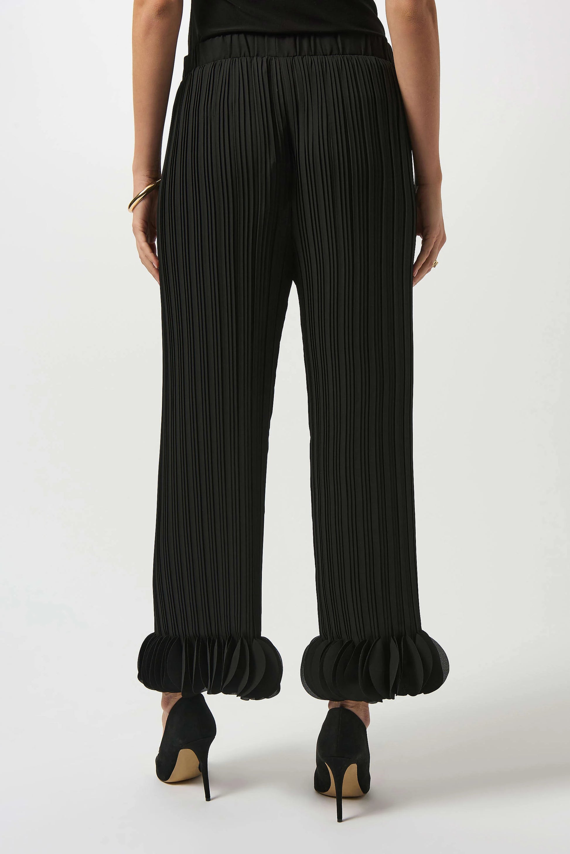 Joseph Ribkoff Georgette Wide Leg Pleated Trousers
