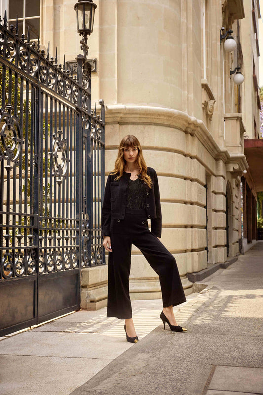 Joseph Ribkoff Sweater Knit Wide Leg Trousers Lucindas