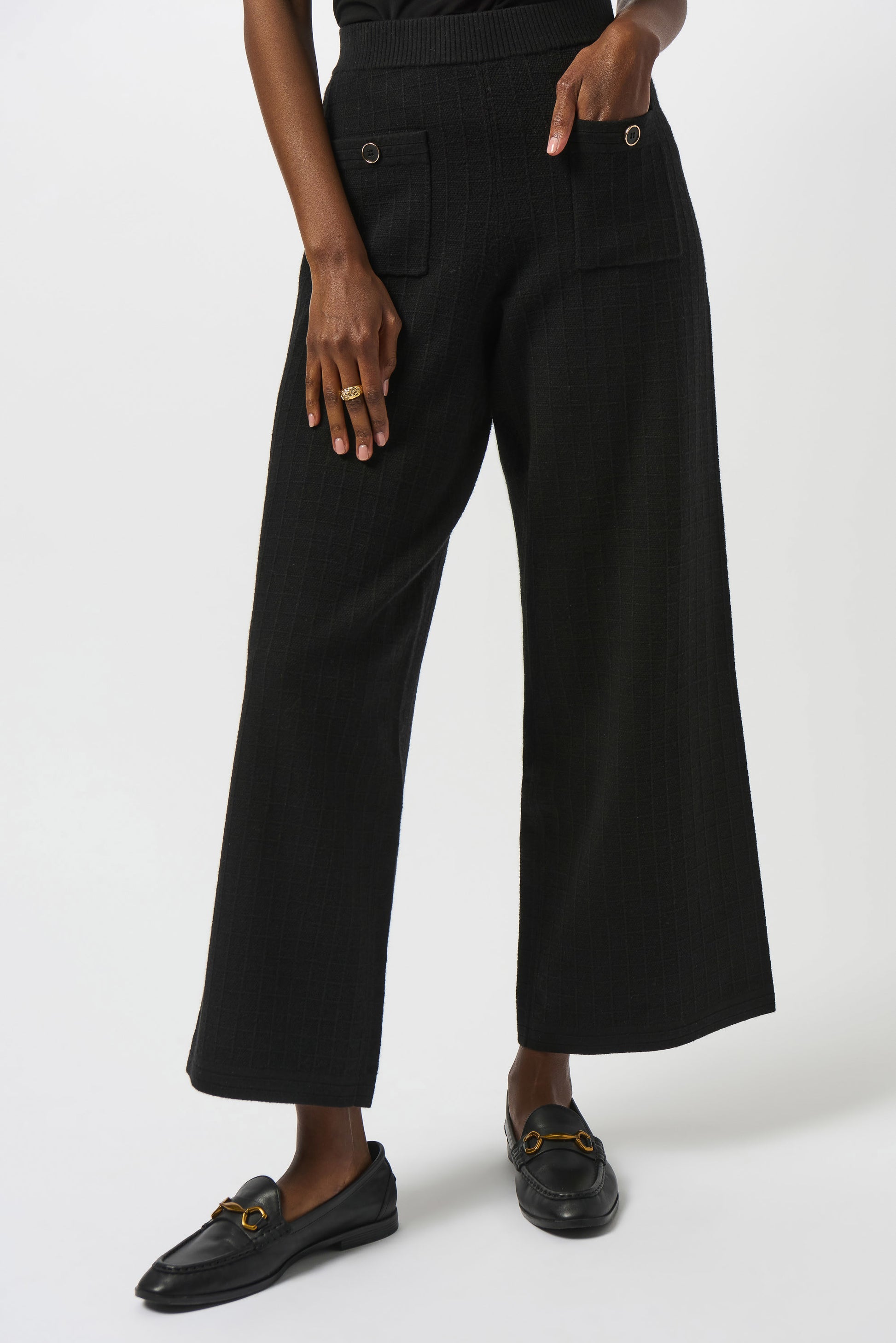 Joseph Ribkoff Sweater Knit Wide Leg Trousers Lucindas