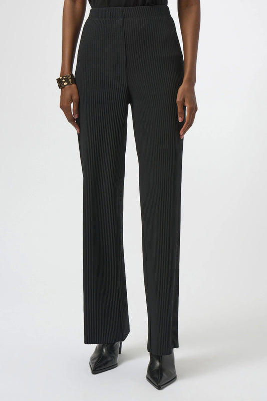 Joseph Ribkoff Ribbed Scuba Crepe Wide-Leg Trousers