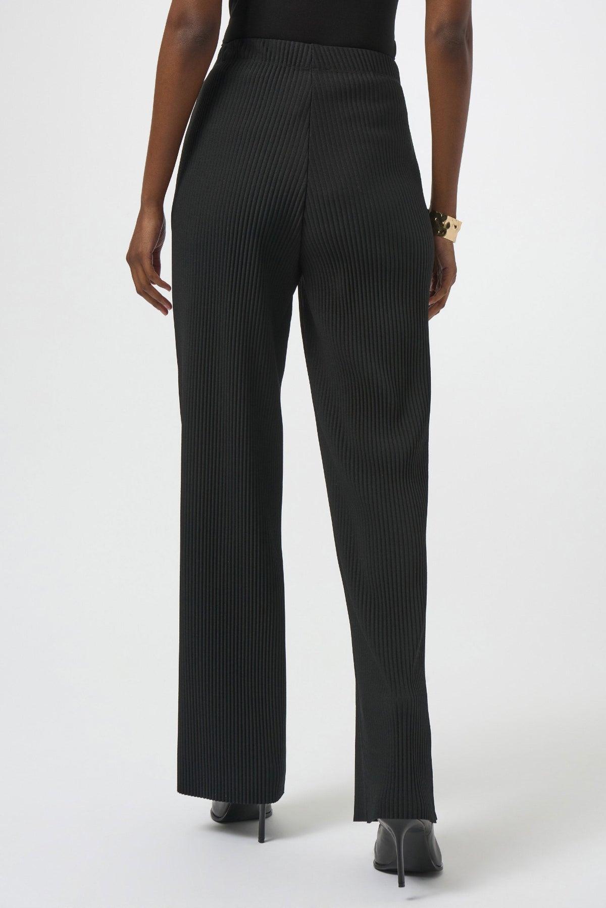 Joseph Ribkoff Ribbed Scuba Crepe Wide-Leg Trousers