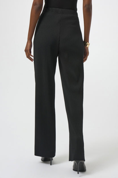 Joseph Ribkoff Ribbed Scuba Crepe Wide-Leg Trousers