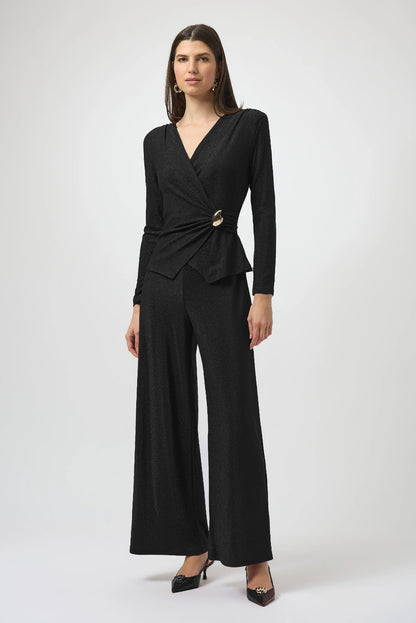 Lurex Knit Wide-Leg Jumpsuit