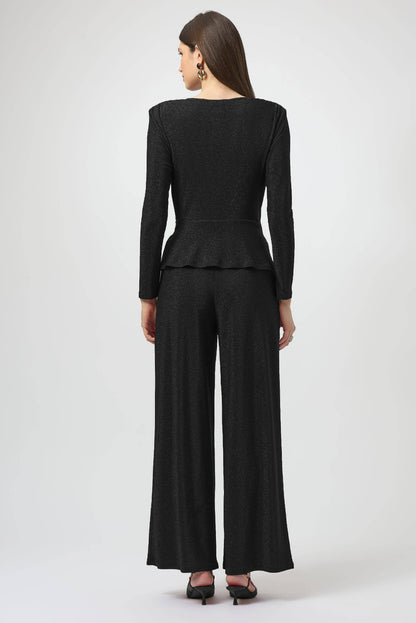 Joseph Ribkoff Lurex Knit Wide-Leg Jumpsuit