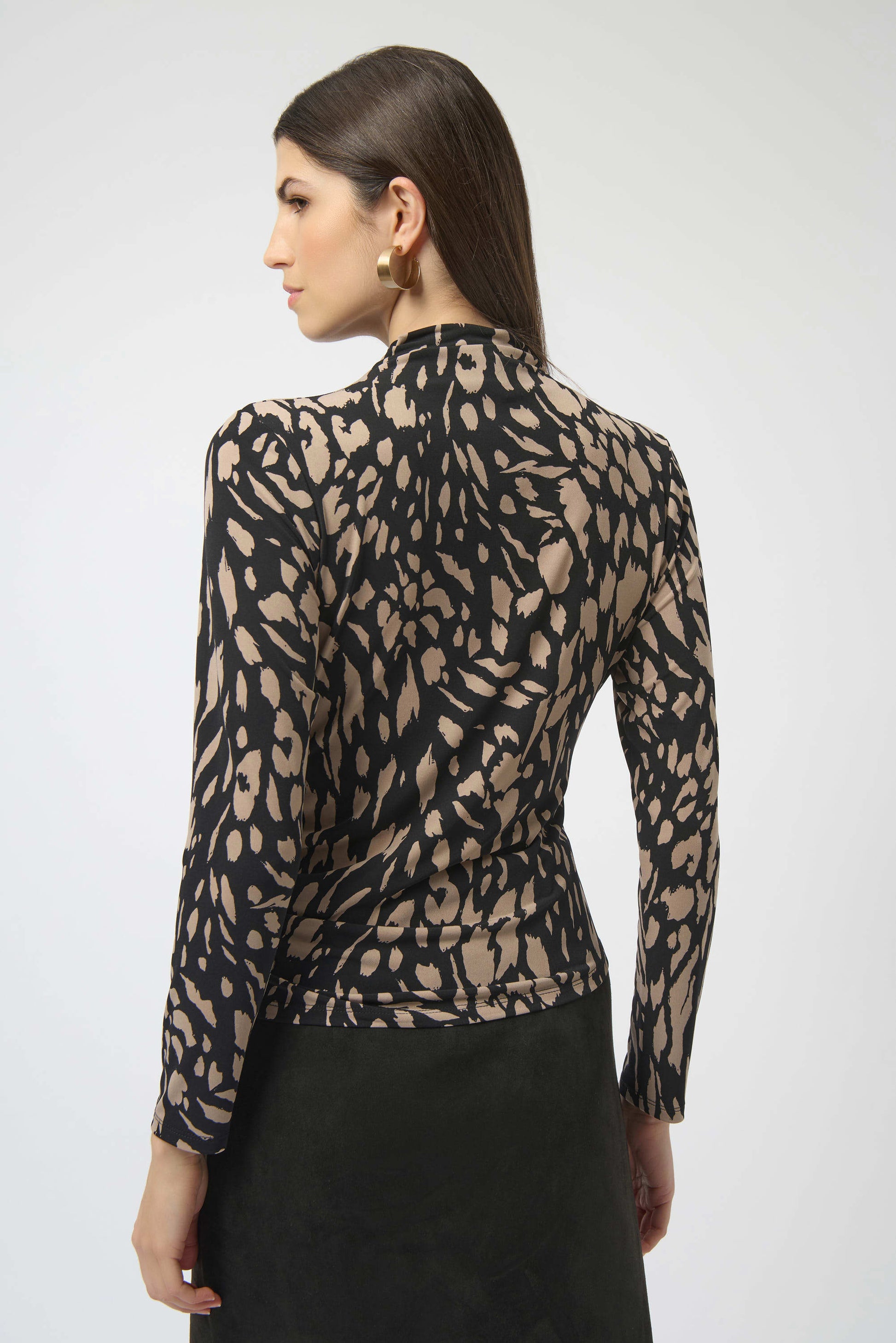 Silky Knit Animal Print Fitted Top