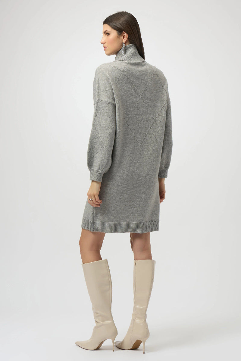 Sweater Knit Straight Dress with Sequin Detail