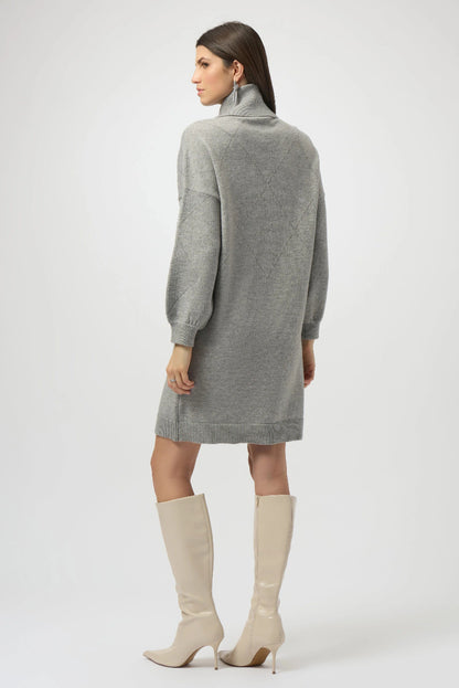 Sweater Knit Straight Dress with Sequin Detail