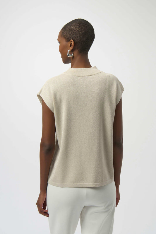 Knit Sleeveless Top with Rhinestone Detail