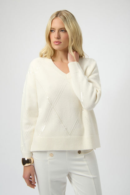 Sweater Knit Pullover with Sequins