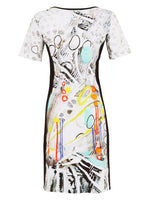 Load image into Gallery viewer, Short Sleeve Side Panelled Print Dress 25607

