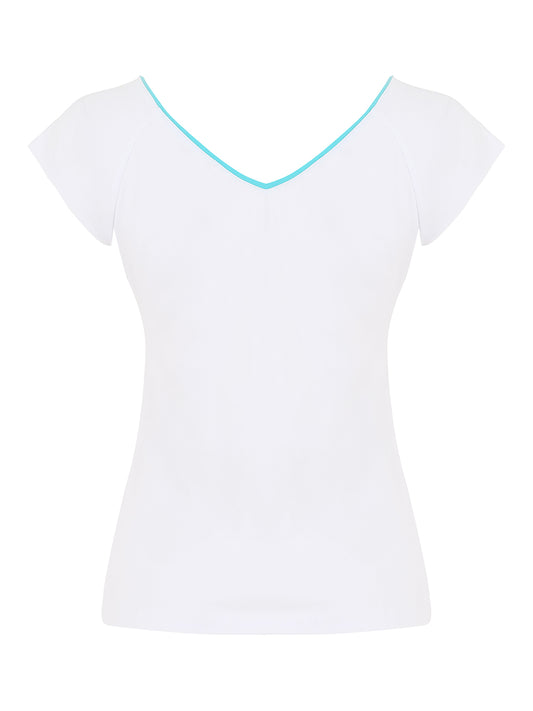 White Cotton Printed Top 25610