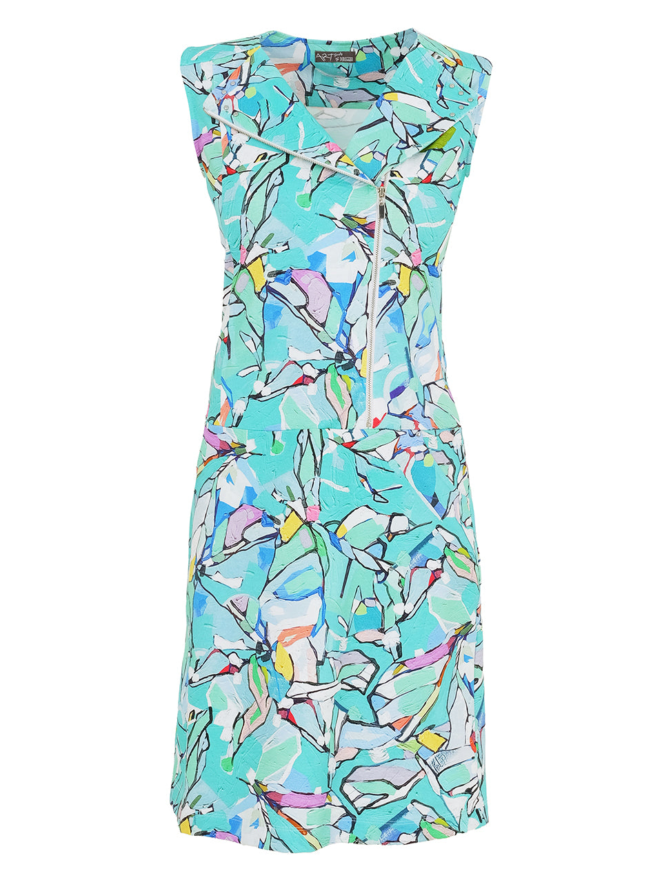 Sleeveless Abstract Print Dress 25614