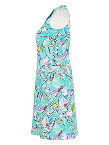 Sleeveless Abstract Print Dress 25614