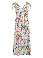 Load image into Gallery viewer, Sleeveless Abstract Print Midi Dress 25646
