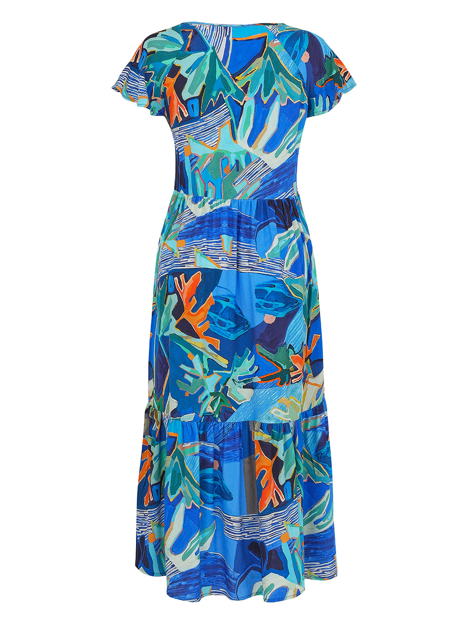 Vibrant Palmetto Print Maxi Dress 25685