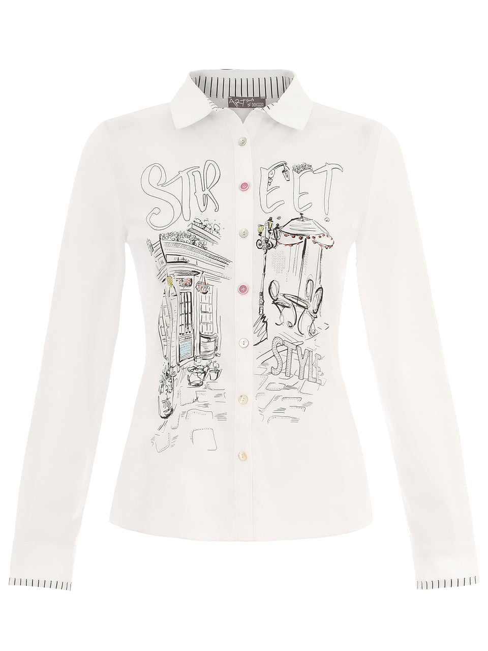 Street Style White Cotton Shirt 25723