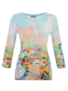 Impressionist Printed Top 25731