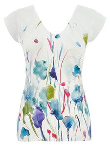 Misty Blossom Printed Top 25785