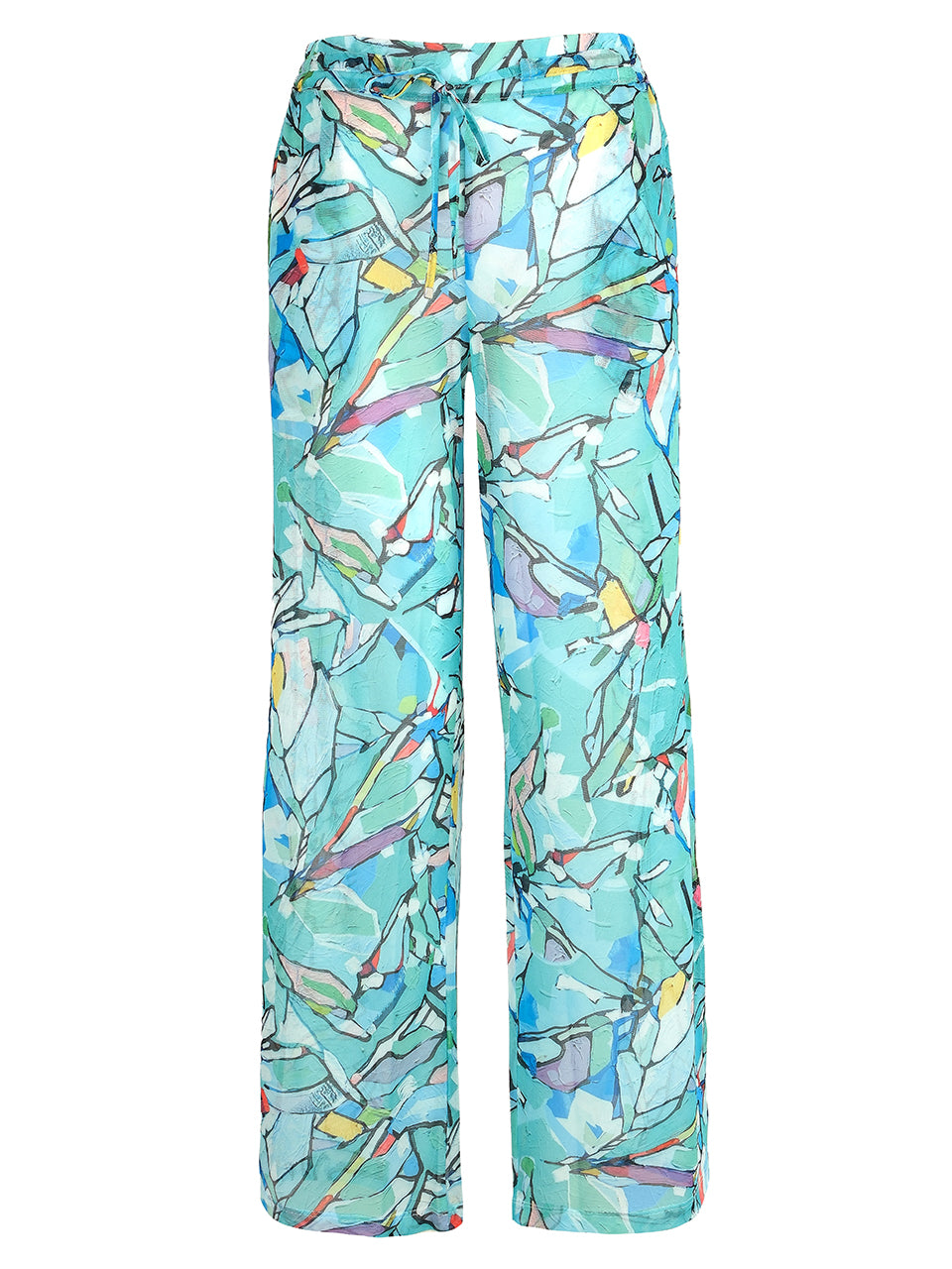 Abstract Pattern Mesh Trousers 25820