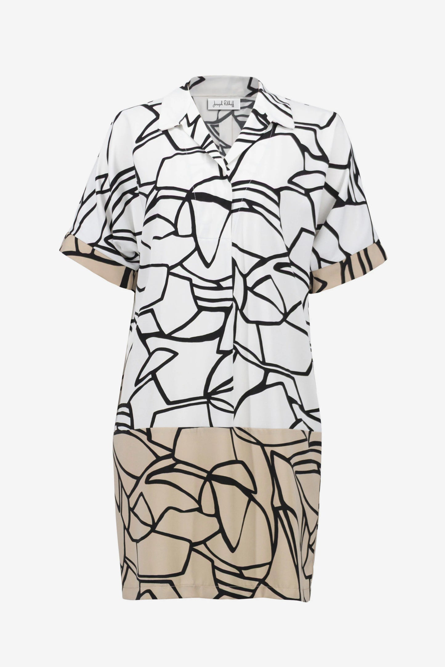 Abstract Print Shirt Dress
