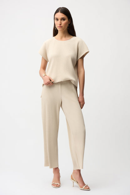 Joseph Ribkoff Pleated Scuba Crepe Boxy Top