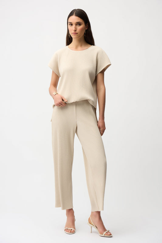 Joseph Ribkoff Pleated Scuba Crepe Boxy Top