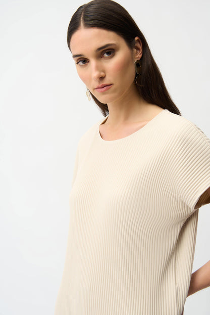 Joseph Ribkoff Pleated Scuba Crepe Boxy Top